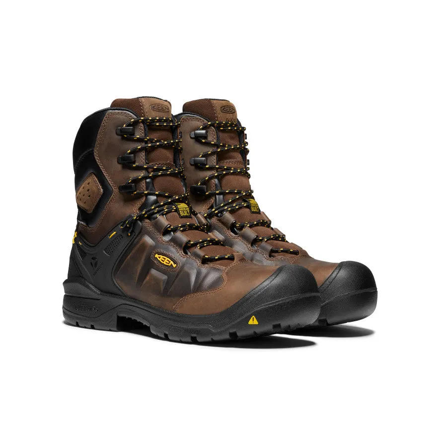 Men's Dover 8" Insulated Waterproof Boot (Carbon Toe)  |  Dark Earth/Black Durable Fabric Effortless Comfort