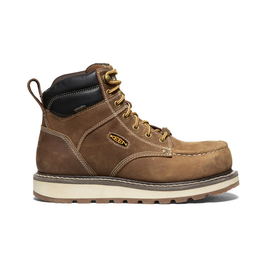 Comfort Slip-On Non Slip Men's Cincinnati 6" Waterproof Boot (Carbon Toe)  |  Belgian/Sandshell