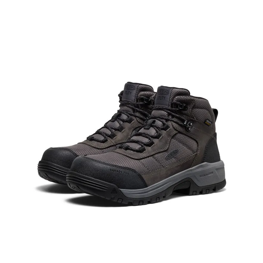 Men's Skokie Waterproof Work Boot (Carbon Toe)  |  Magnet/Black Travel Essential Comfort Strap