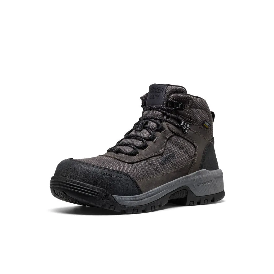 Men's Skokie Waterproof Work Boot (Carbon Toe)  |  Magnet/Black Comfort Flex