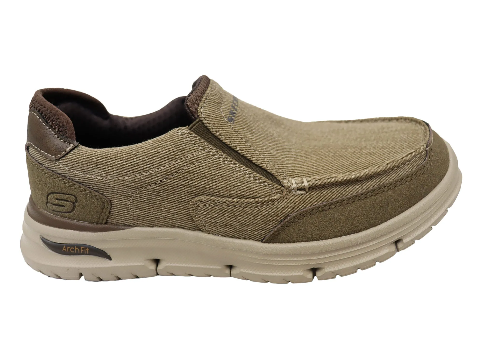 Skechers Mens Arch Fit Vortell Rothler Comfortable Slip On Shoes Cozy Feel