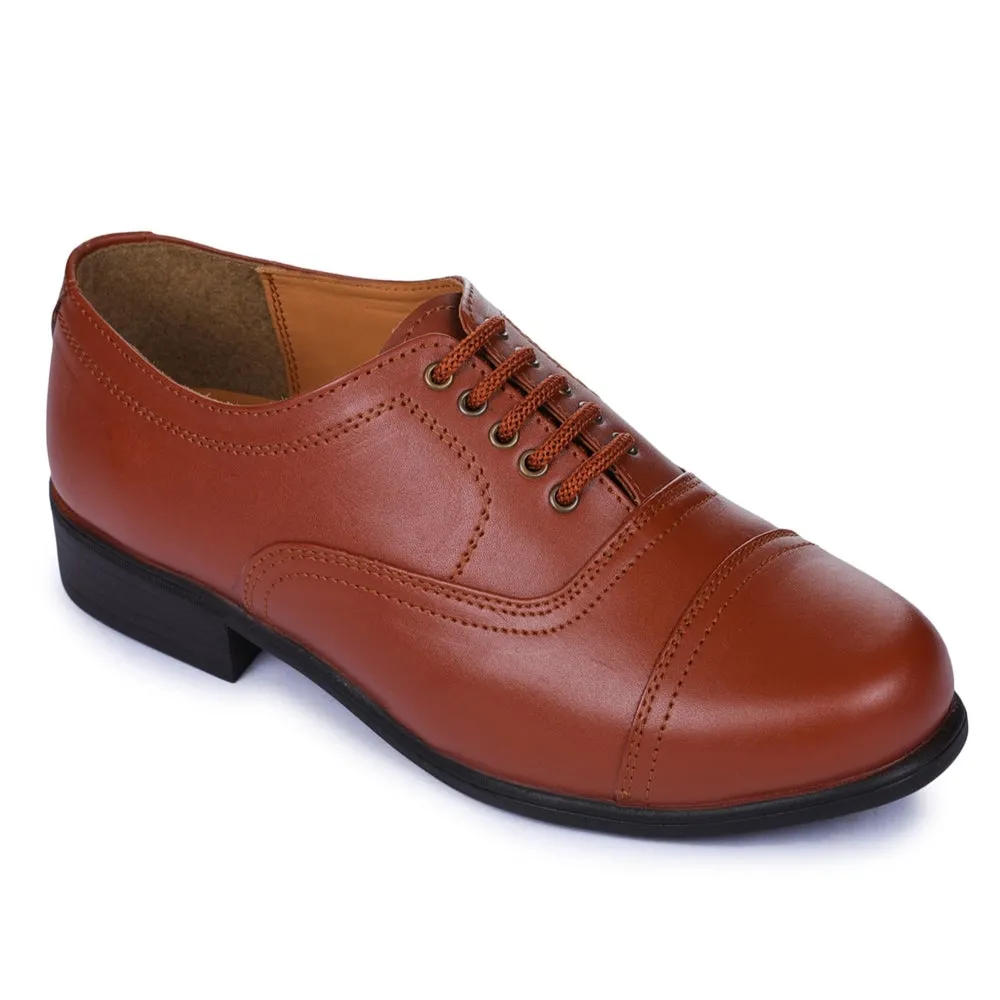 Fortune Tan Classic Oxford Shoes For Men 7168-03 By Liberty slim fit