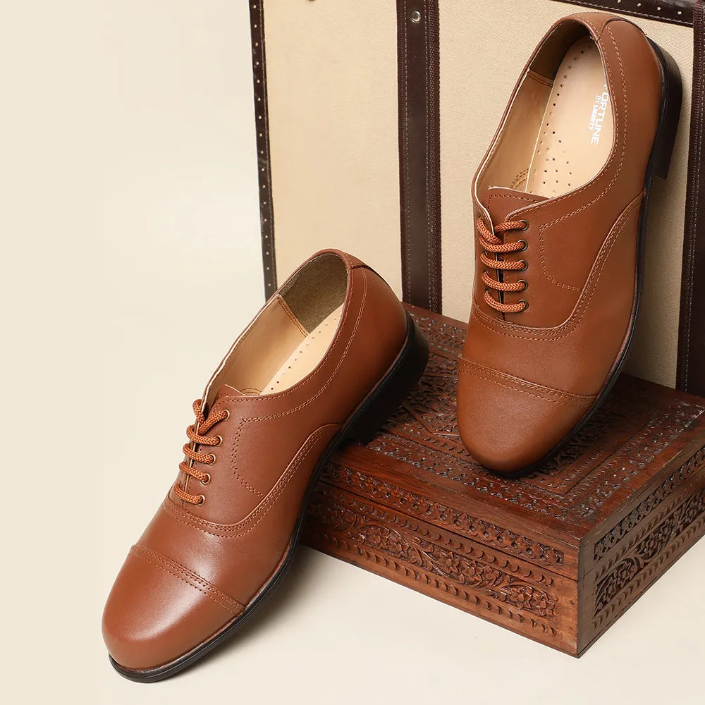 Line Shade Fortune Tan Classic Oxford Shoes For Men 7168-03 By Liberty