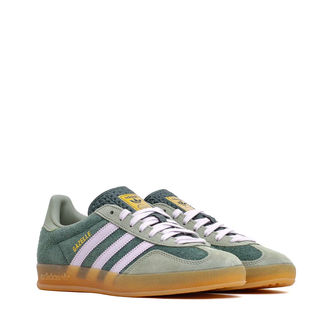 Adidas Men Gazelle Indoor Mineral Green Silver JI0323 Comfort Shank Versatile