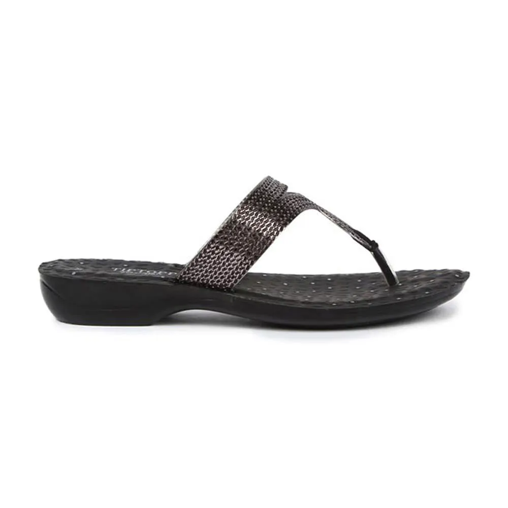 Event Mode A-HA By Liberty ETHNIC-05 Women Ethnic Black Slippers