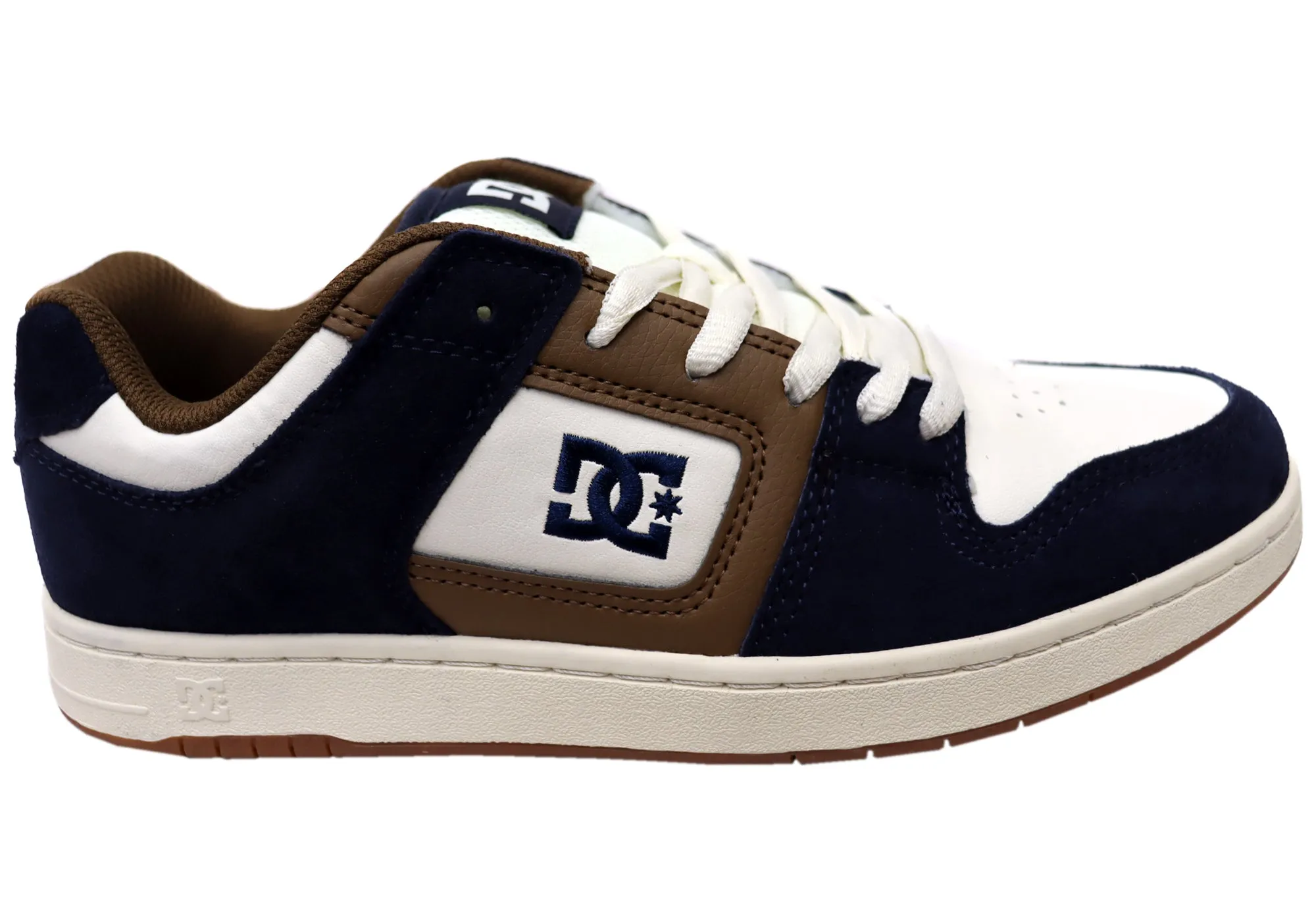 DC Shoes Mens Manteca 4 Comfortable Leather Shoes Tan Brown Easy Match