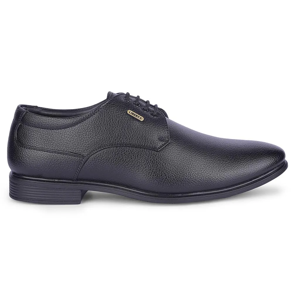 Fortune By Liberty Mens HIL-5 Black Formal Lacing Shoes Office Ready