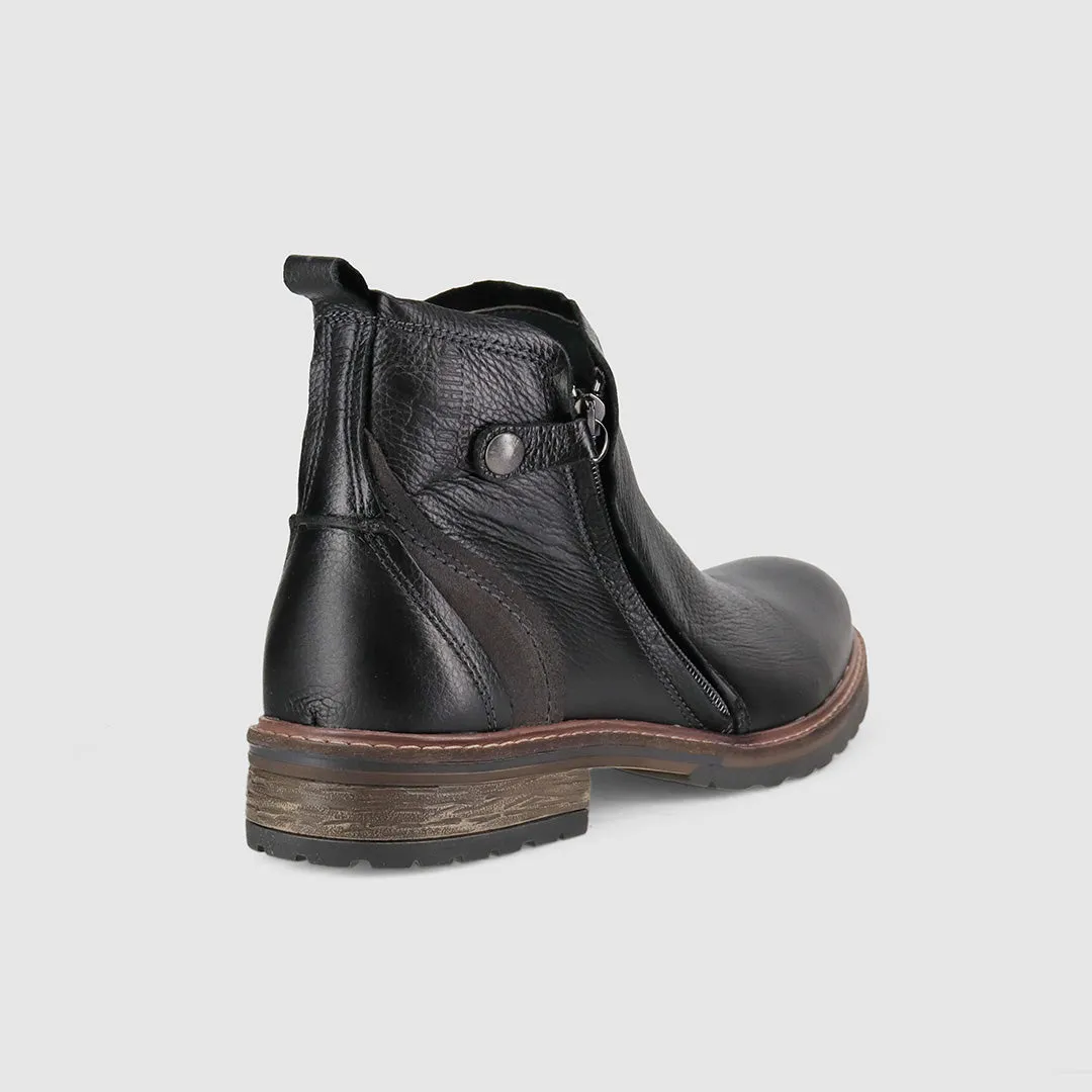 Seamless Comfort Night Travel Durable Construction Hunter Zip Up Boots Nero Sleek Build