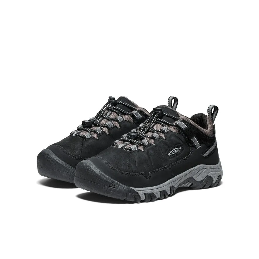 Big Kids' Targhee IV Waterproof Hiking Shoe  |  Black/Steel Grey Modern kids' shoes