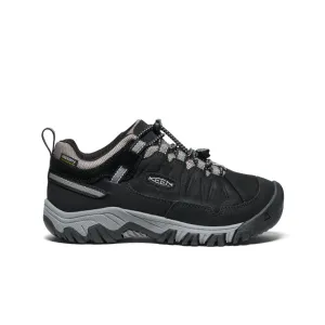 Adjustable - strap kids' shoes Big Kids' Targhee IV Waterproof Hiking Shoe  |  Black/Steel Grey