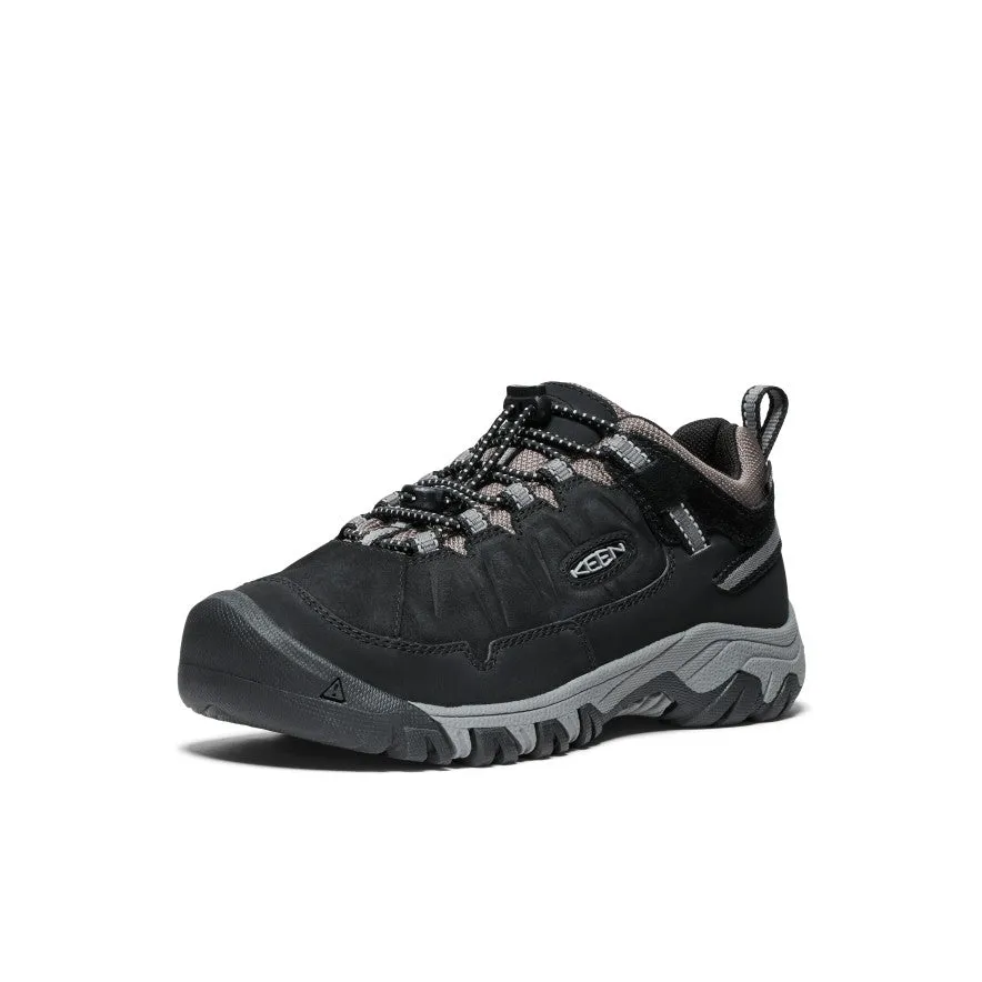 Big Kids' Targhee IV Waterproof Hiking Shoe  |  Black/Steel Grey Padded Tongue Juvenile products