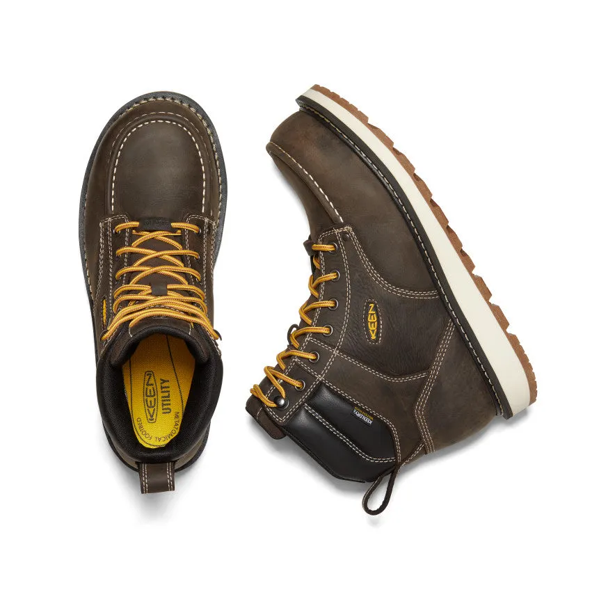 Comfortable relaxation Men's Cincinnati 6" Waterproof Boot (Carbon Toe)  |  Dark Chocolate/Sandshell