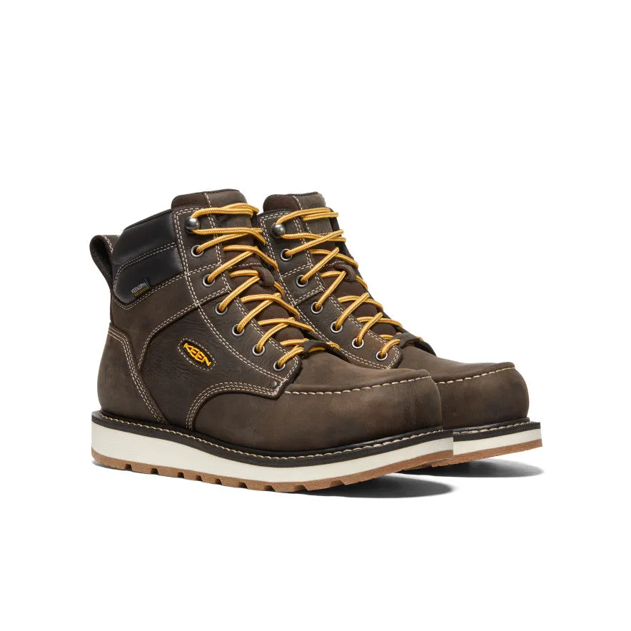 Men's Cincinnati 6" Waterproof Boot (Carbon Toe)  |  Dark Chocolate/Sandshell Noise Reducing