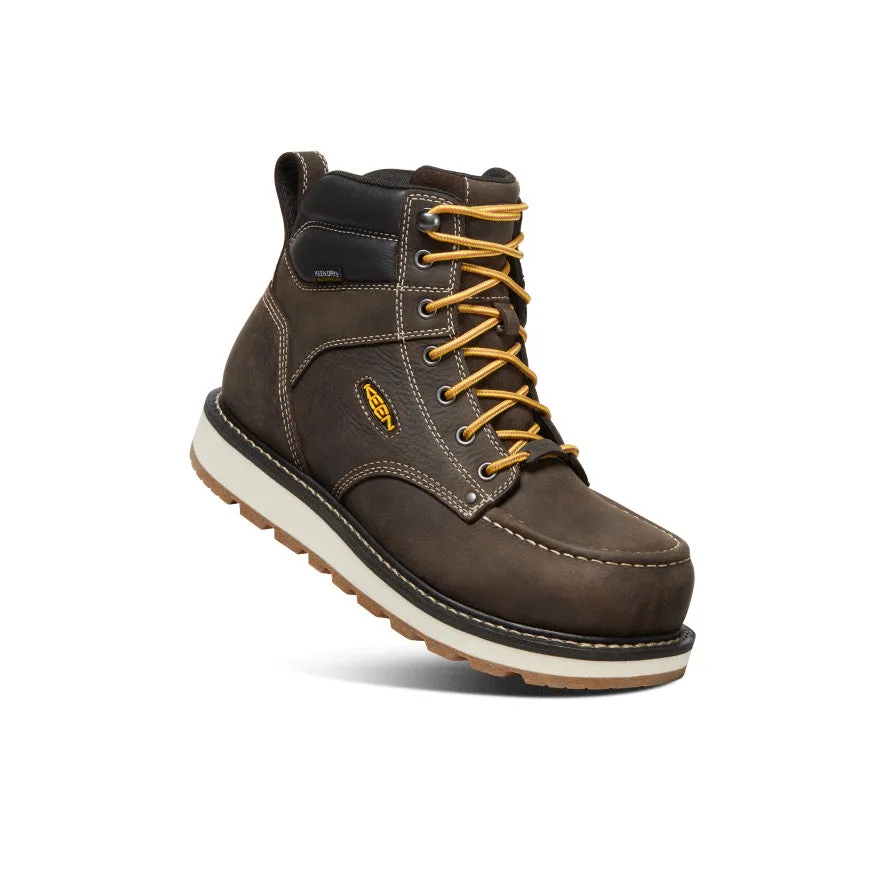 Soft Straps Durable Construction Men's Cincinnati 6" Waterproof Boot (Carbon Toe)  |  Dark Chocolate/Sandshell