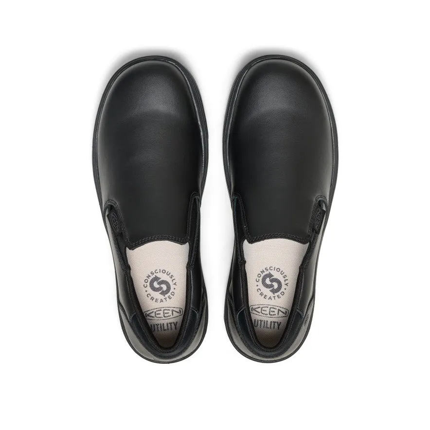 Comfortable Technology Men's Kenton Shift WTX Work Shoe (Soft Toe)  |  Black/Black
