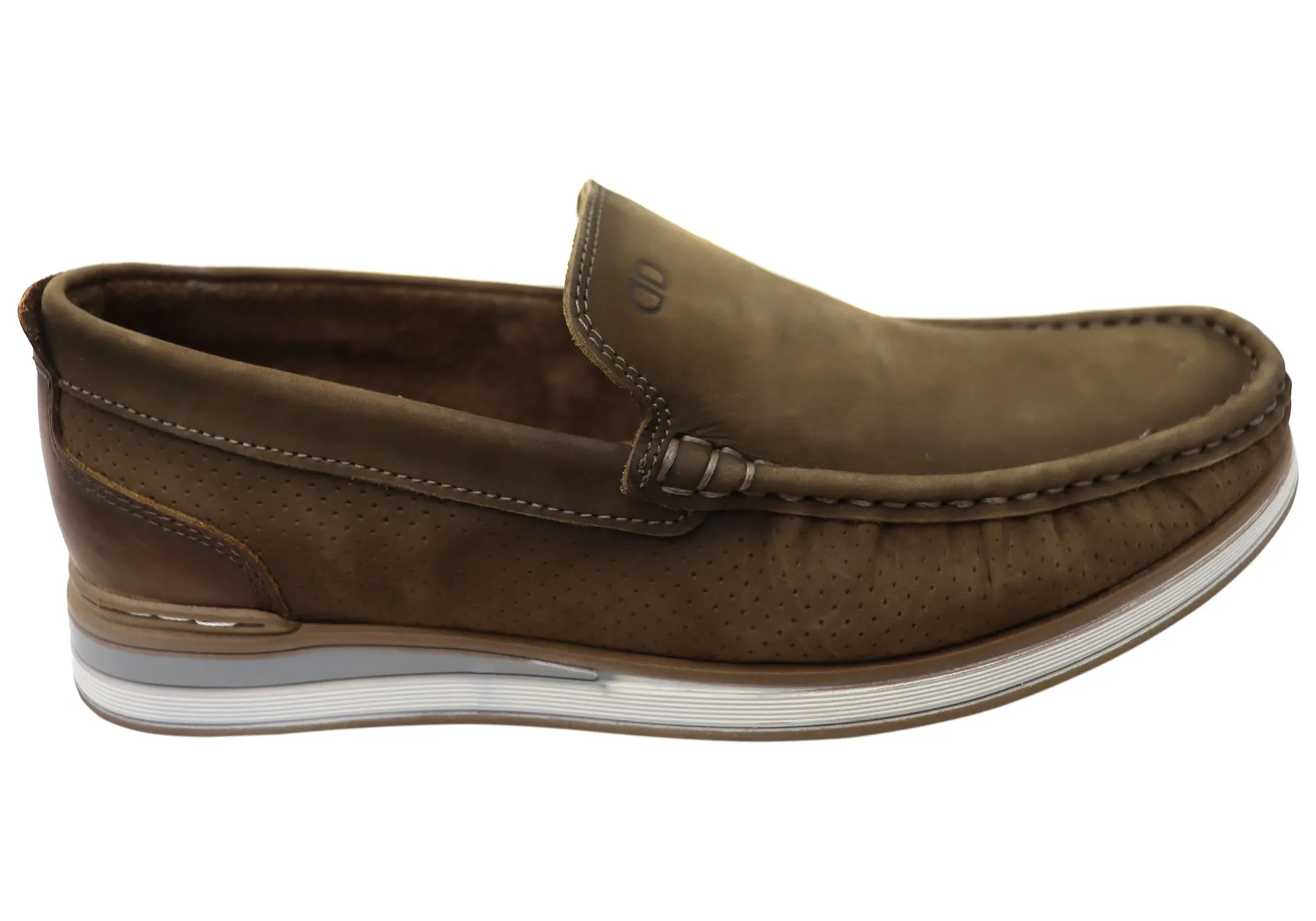 Democrata Derrick Mens Brazilian Comfortable Leather Loafers Shoes Lace Up