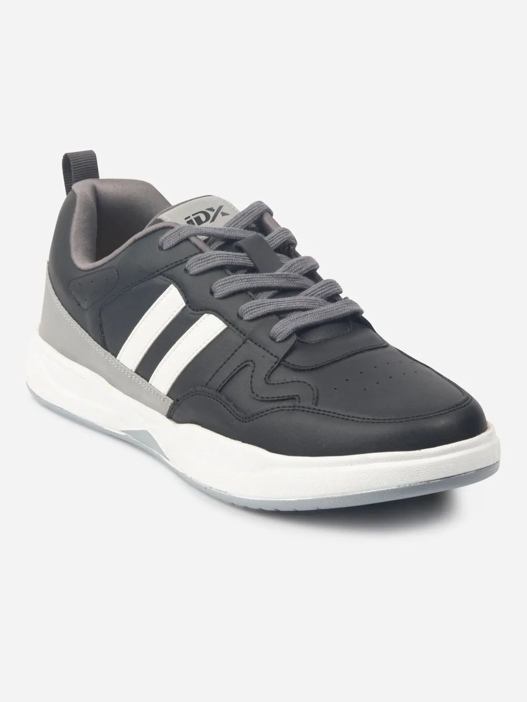 Walking Comfort Urban Outfit Men's Black Lace Up Sneakers (IX6017)