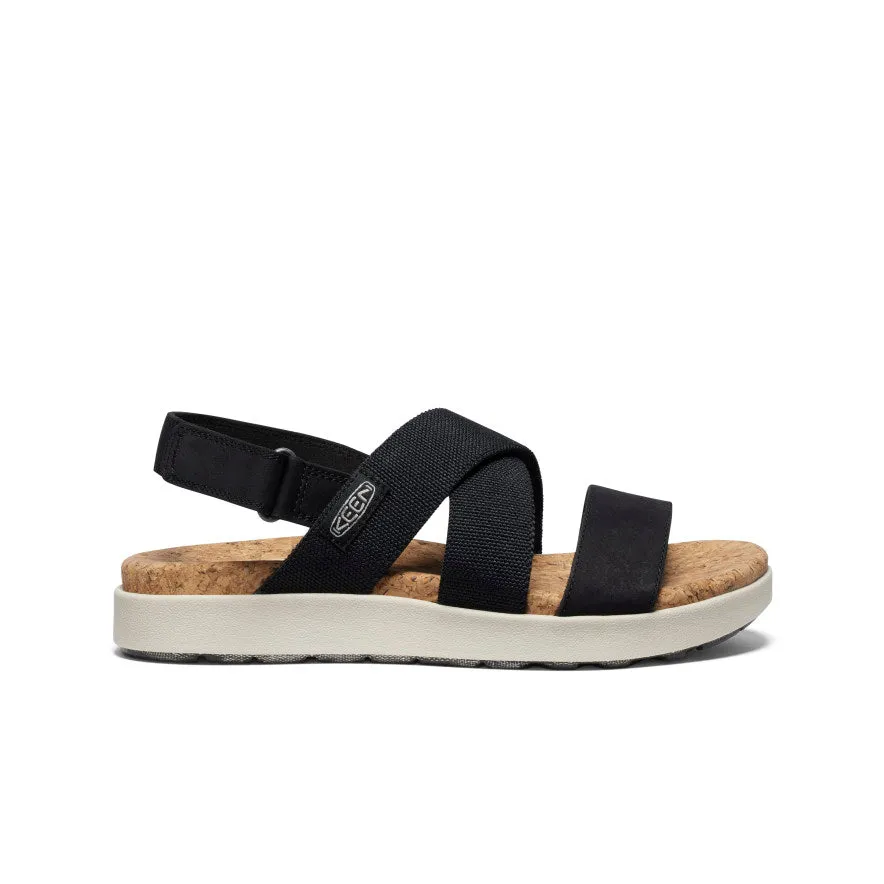 Soft Sandal Fit Women's Elle Criss Cross Sandal  |  Black/Birch