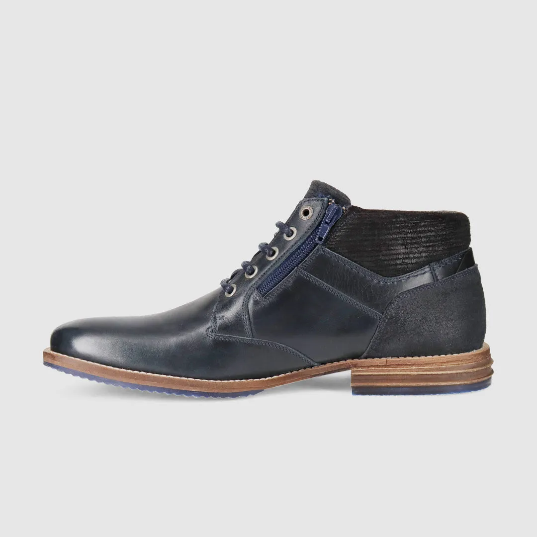 Soldier Cobra Lace Up Boots Navy