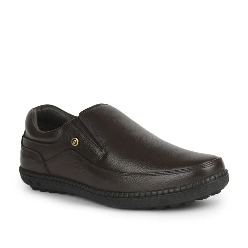 Designer Label Soft Padding Healers Formal (Brown) Non lacing Shoes For Men ER-38 By Liberty