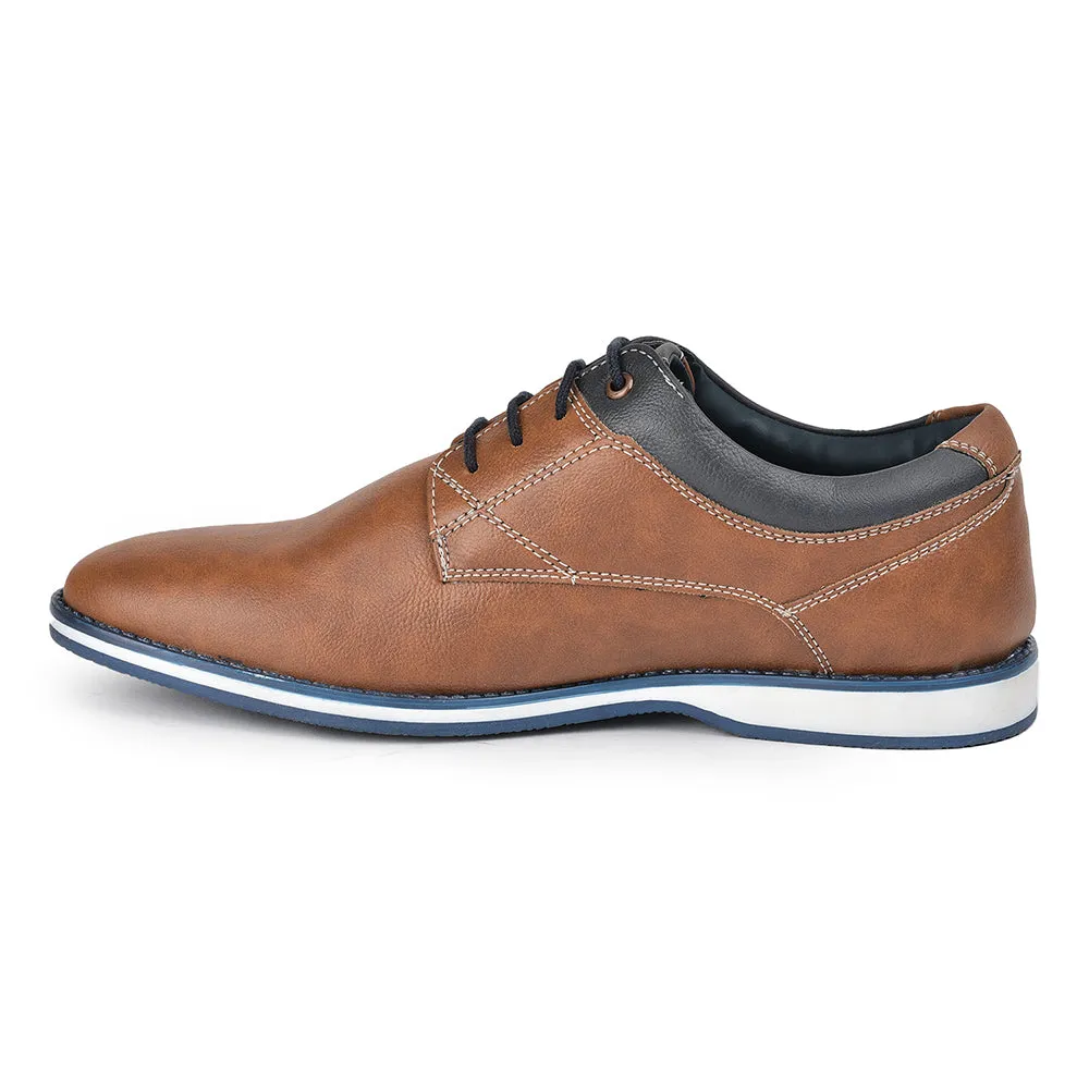 Healers Formal Tan Lacing Shoes For Men SYN-42 By Liberty Chic Comfort Day To
