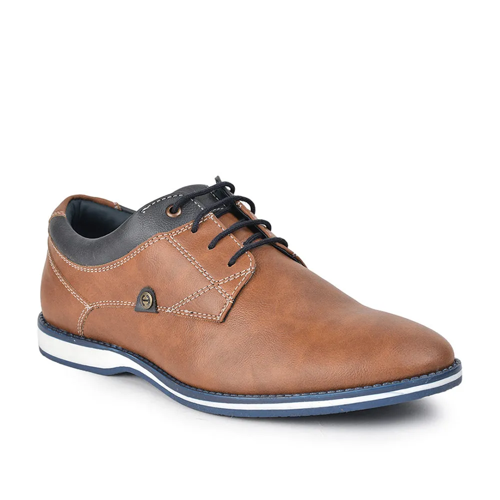 Healers Formal Tan Lacing Shoes For Men SYN-42 By Liberty Even Pace