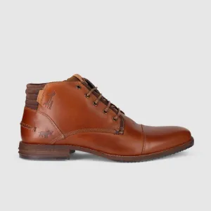 Chambers Lace Up Boots Cognac Top Fit