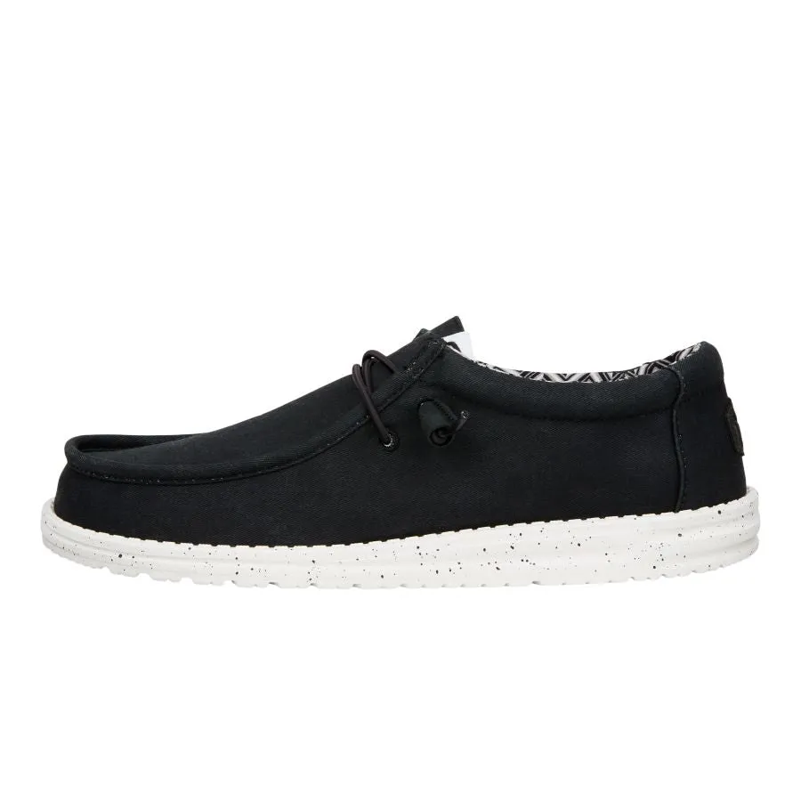 Wally Stretch Canvas Wide - Black/White Velvet Soft