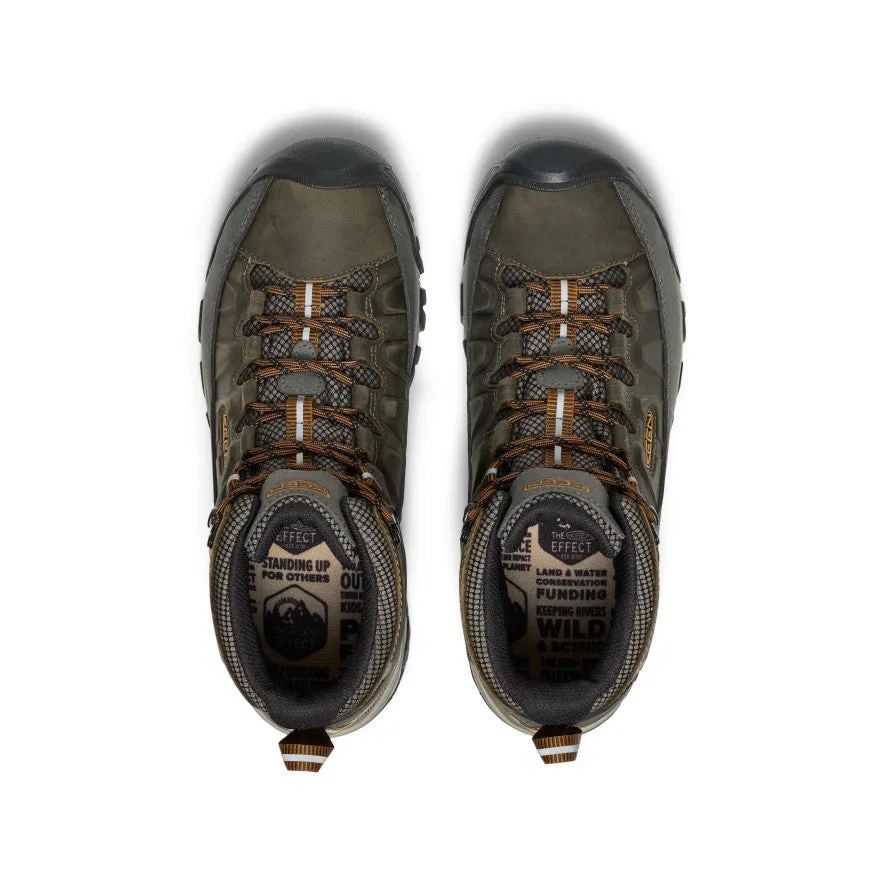 Men's Targhee III Waterproof Mid Wide  |  Black Olive/Golden Brown Comfortable Airflow Indoor Comfort