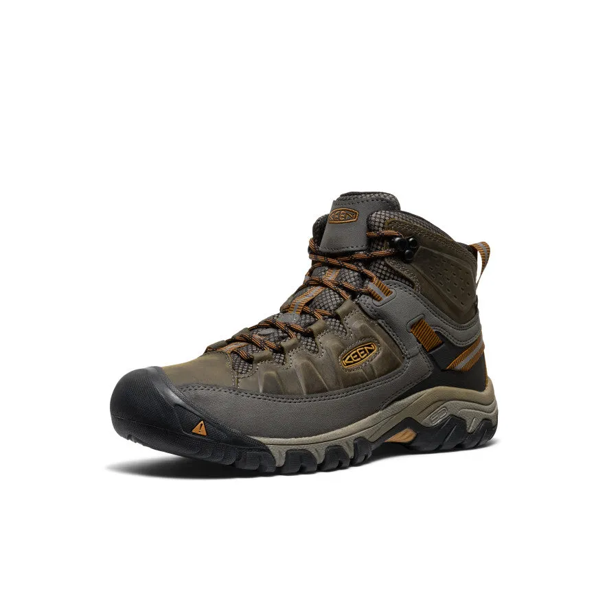 Comfortable Walking Men's Targhee III Waterproof Mid Wide  |  Black Olive/Golden Brown