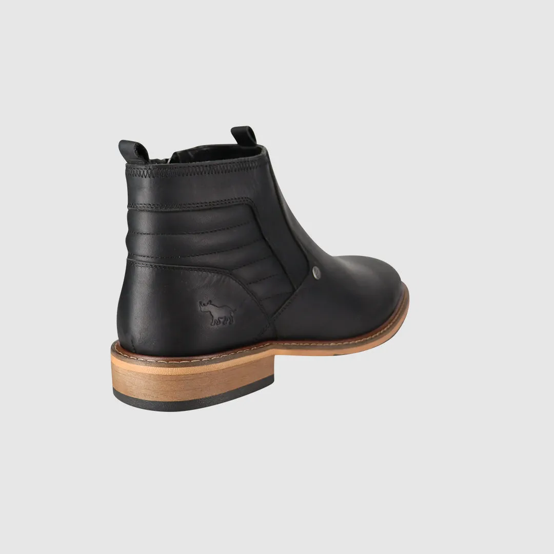 Calvin Zip Up Boots Black Air Flow
