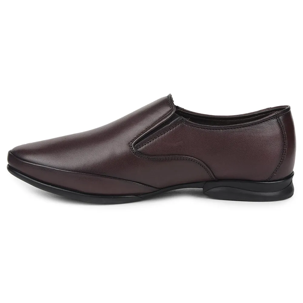 Healers Brown Formal Non Lacing Moccasins For Mens J757-03 By Liberty Top Look Base Pace