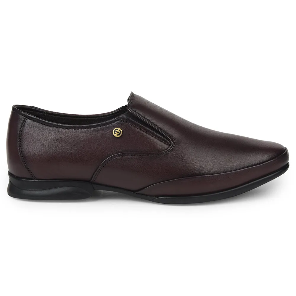 Leader Look Healers Brown Formal Non Lacing Moccasins For Mens J757-03 By Liberty