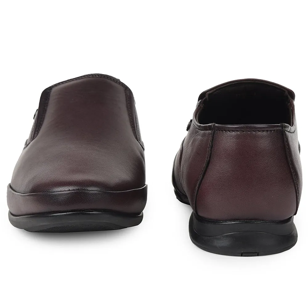Healers Brown Formal Non Lacing Moccasins For Mens J757-03 By Liberty Stage Shade Travel Fit
