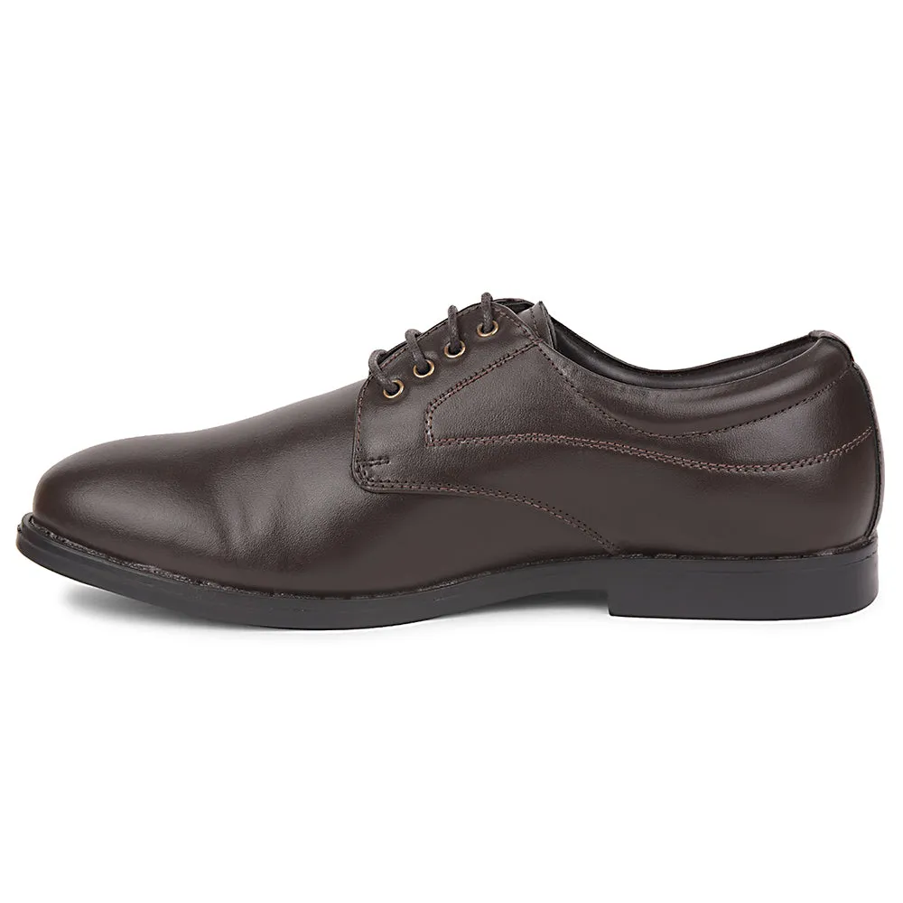subtle style Fortune Brown Formal Lacing Derby Shoes For Men MAJESTIC-1 By Liberty