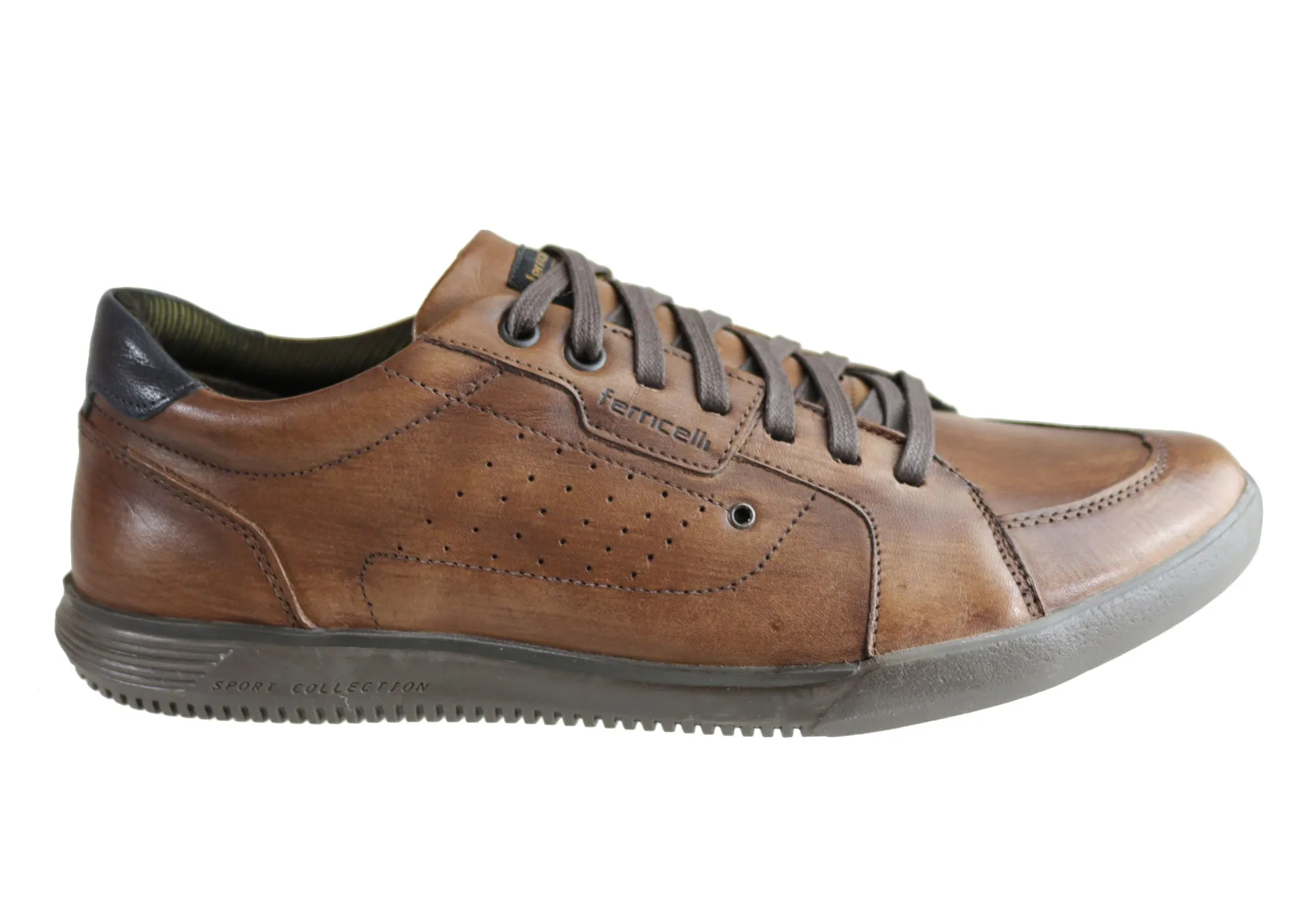 Basic Style Balanced Style Ferricelli Fabian Mens Leather Lace Up Casual Shoes Made In Brazil