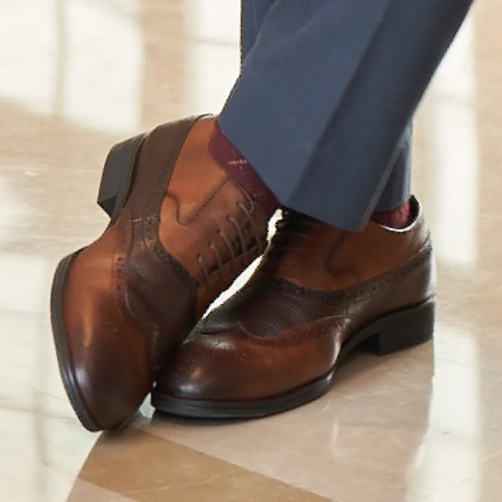 City Executive Healers Formal Brown Lacing Brogue Shoes For Men AV-20 By Liberty