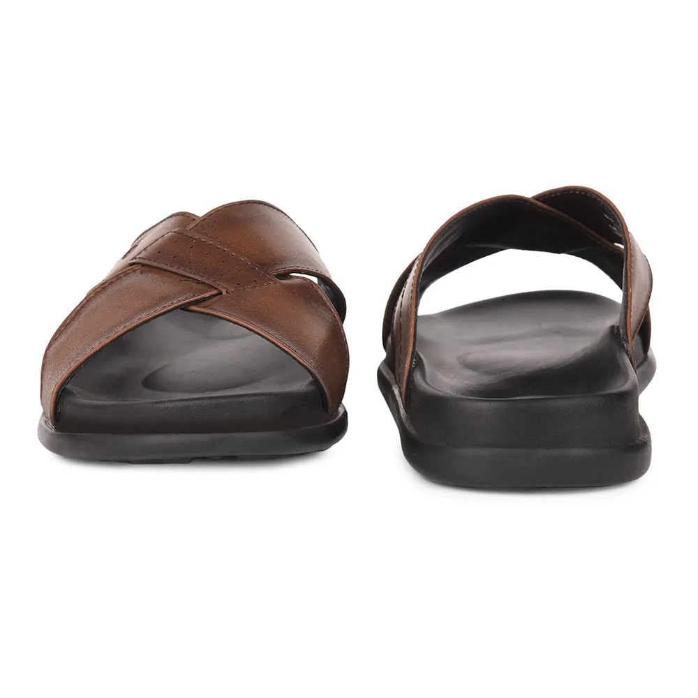 Healers Casual Tan Slippers For Men LEEKS-2 By Liberty Day Wear