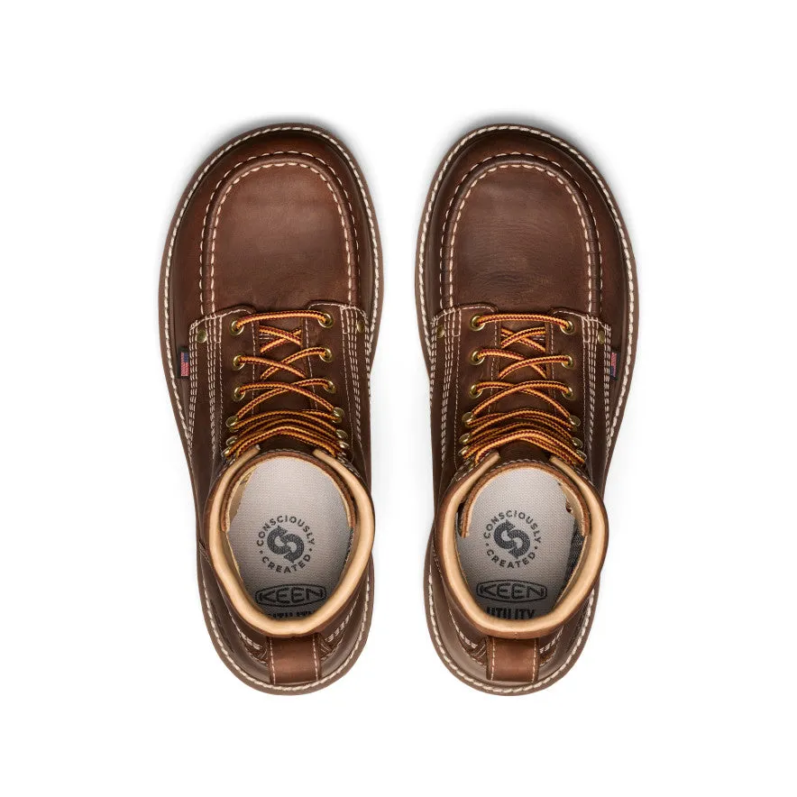 Men's Liberty 6" Waterproof Boot (Carbon Toe)  |  Chestnut/Gum All Day Comfort Travel-Friendly Footwear