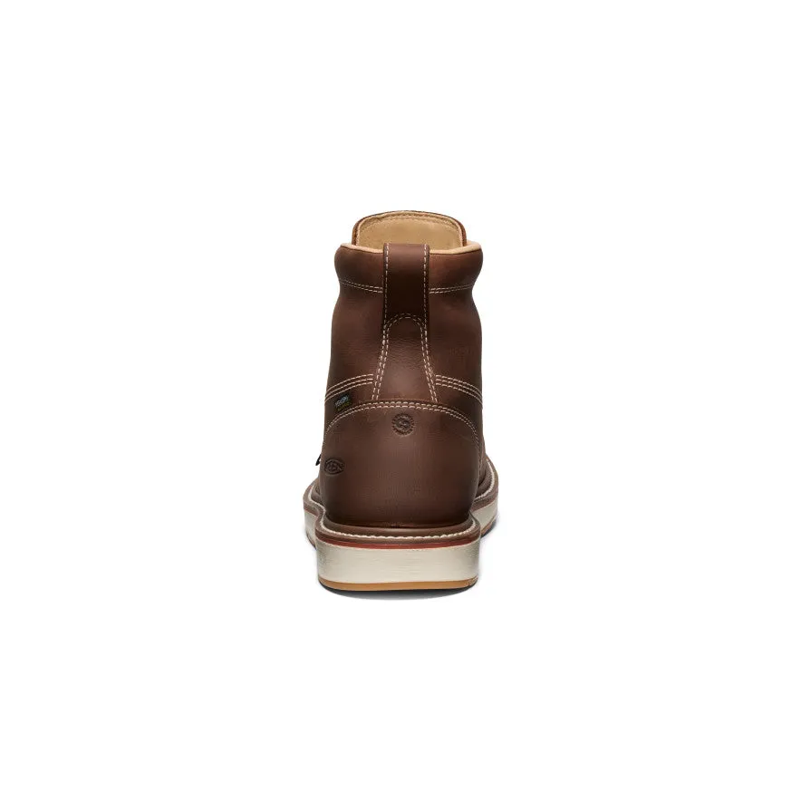Smooth Movement Padded collar Men's Liberty 6" Waterproof Boot (Carbon Toe)  |  Chestnut/Gum