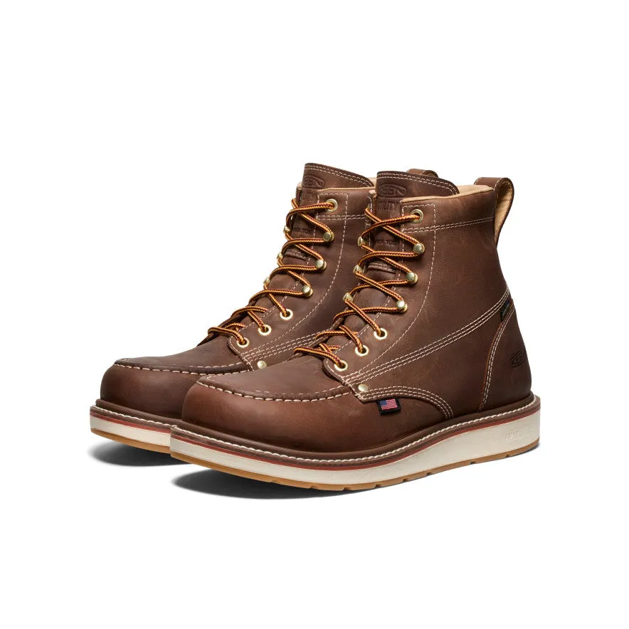 Workout Chill Step Sandals Men's Liberty 6" Waterproof Boot (Carbon Toe)  |  Chestnut/Gum