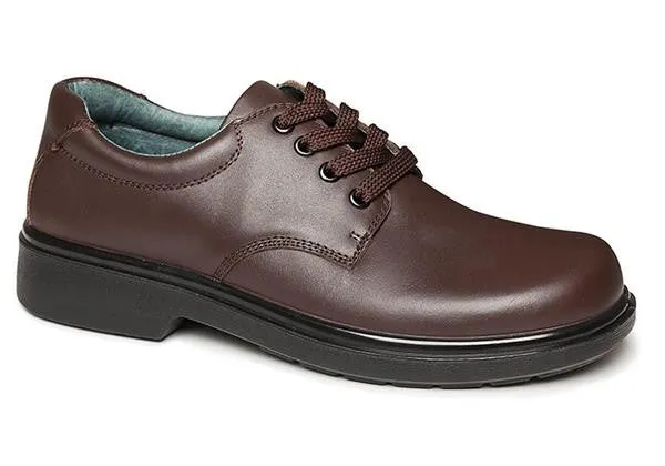 Clarks Daytona Senior Brown Leather School Shoes Stretchable