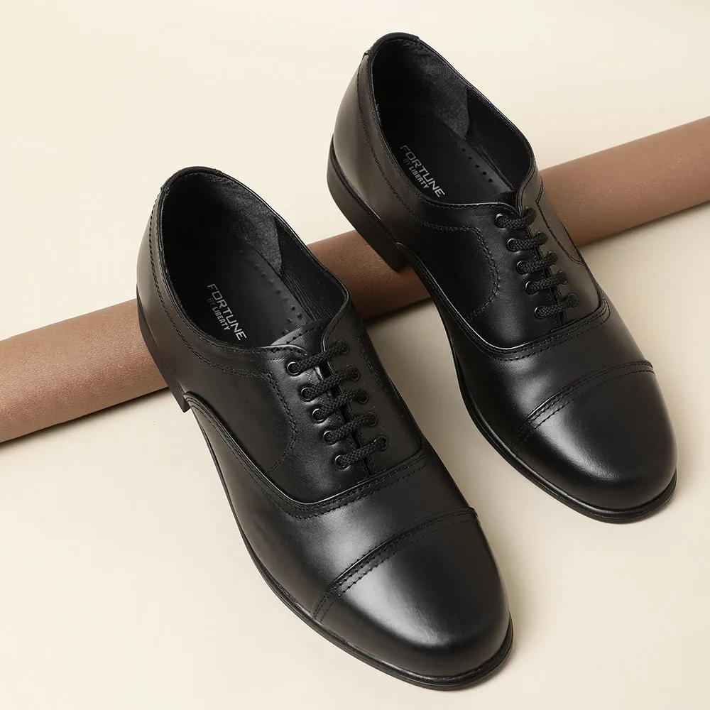 Fortune Black Classic Oxford Shoes For Men 7168-03 By Liberty Daily Shade