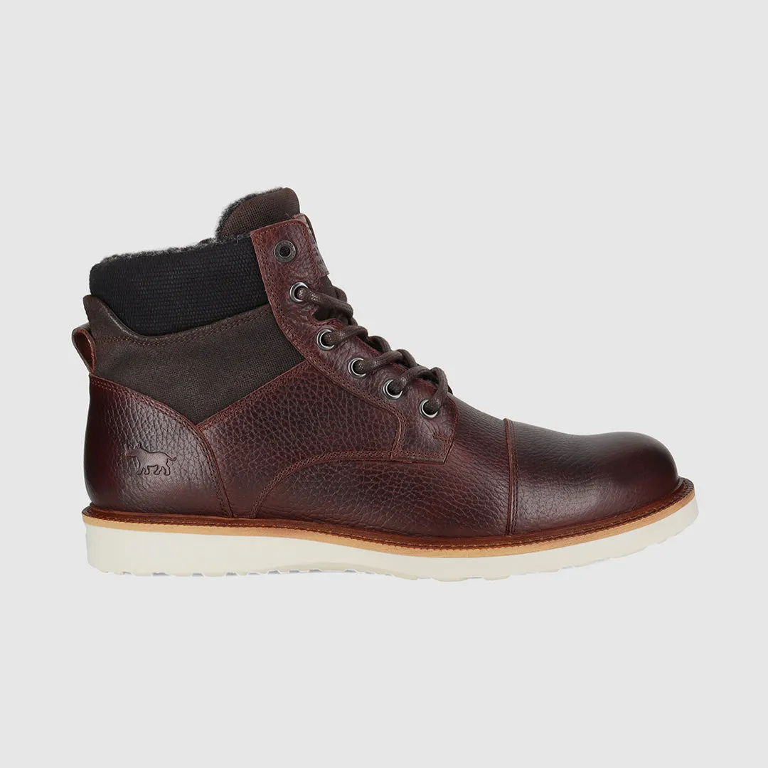 Nepean Lace Up Boots Dark Brown Mesh Upper