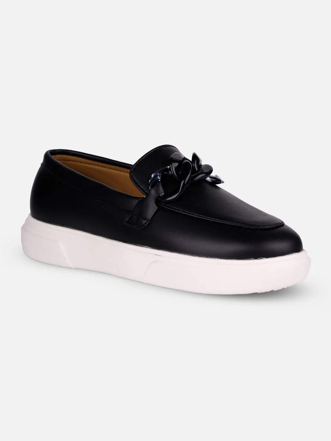 Smart Form Runway Pop Women's Black Casual Slip On (IU1018)