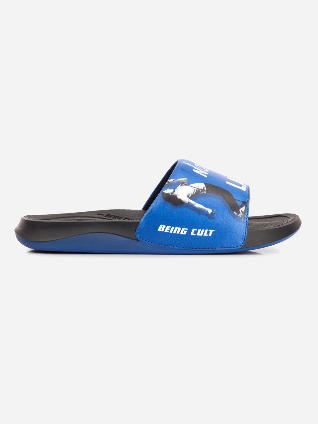 Men's Active Graphic Blue Slider (ID5204) Non Slip Wellness Seekers