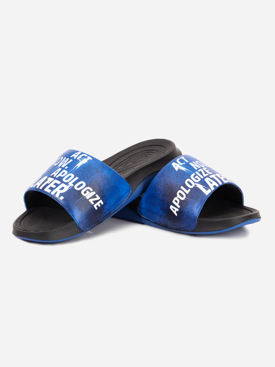 Men's Active Graphic Blue Slider (ID5204) Dad Style Stable Step