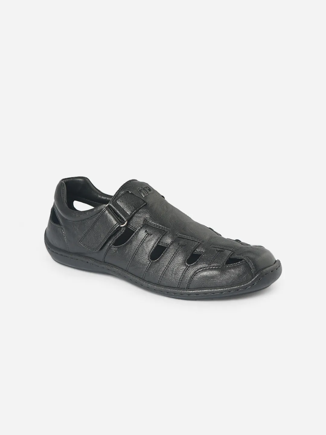 Moon Tone Cotton Touch Men's Black Hurache Casual Sandal (ID4033)