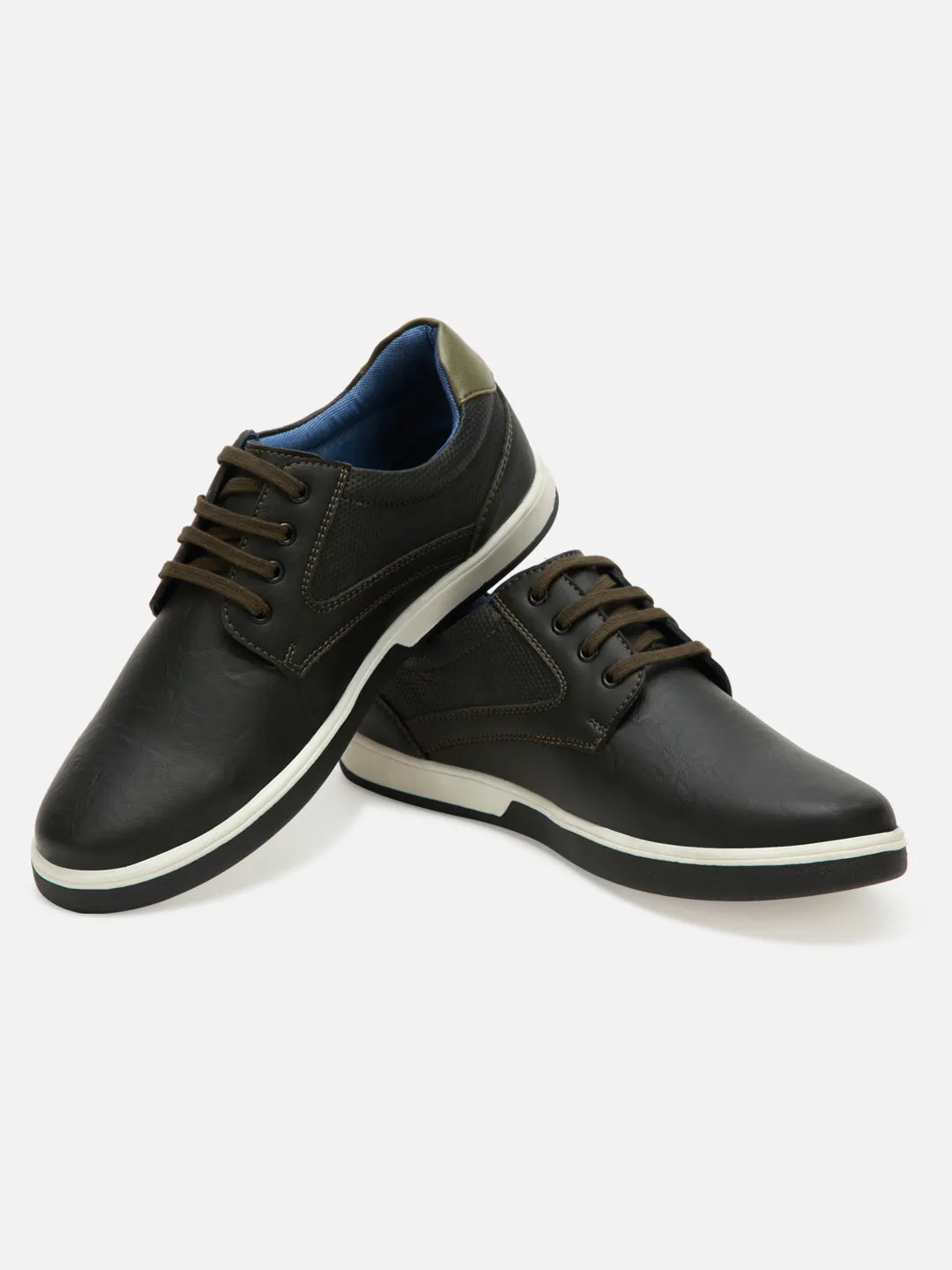 Dust Guard Men's Black Round Toe Lace Up Casual (IX1017)