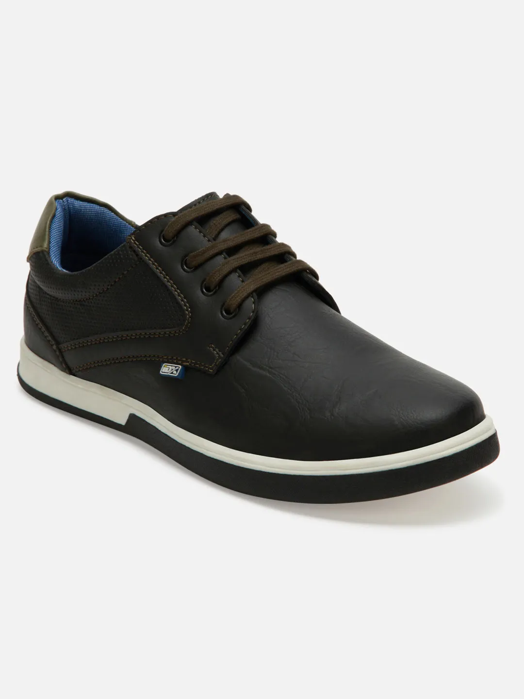 Men's Black Round Toe Lace Up Casual (IX1017) Sky Blue Supportive Core Office Workers